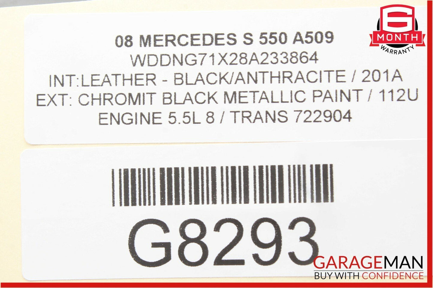 07-13 Mercedes CL600 S550 Front Right Sun Visor Sunvisor Shade Cover Suede Grey