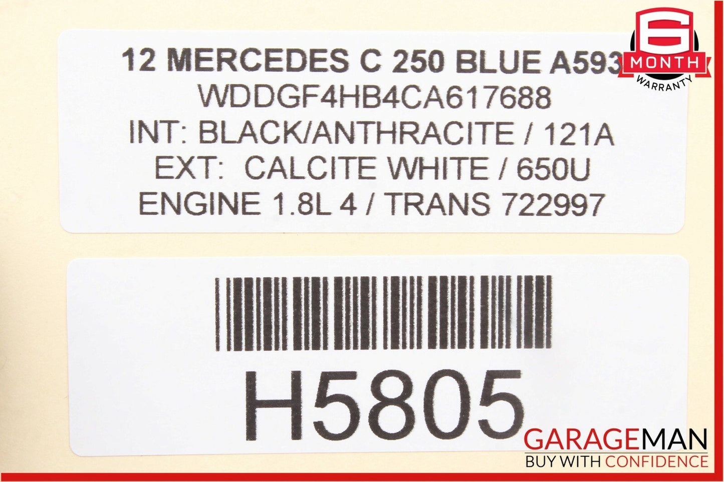 08-14 Mercedes W204 C300 Rear Left Driver Side Exterior Door Handle w/ Actuator