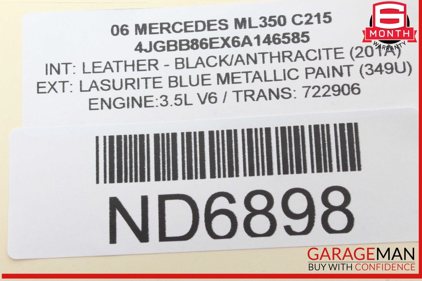 06-12 Mercedes W164 ML350 GL450 Dash AC A/C Air Vent Grill Right Side OEM