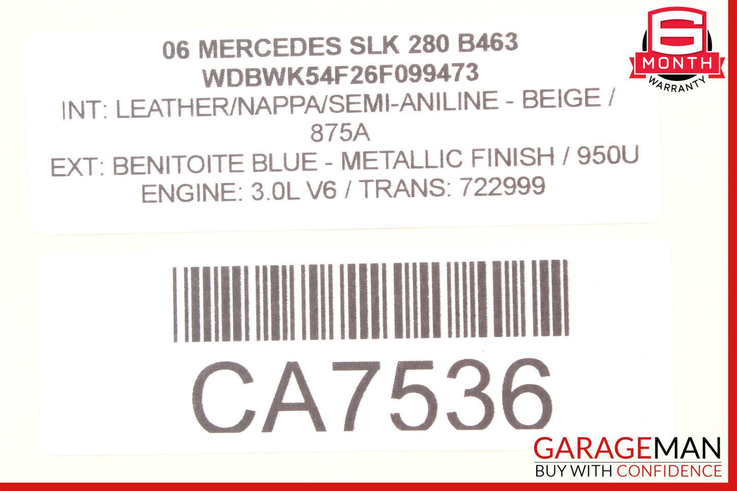 05-11 Mercedes R171 SLK280 Front Right Side Lower Control Arm OEM