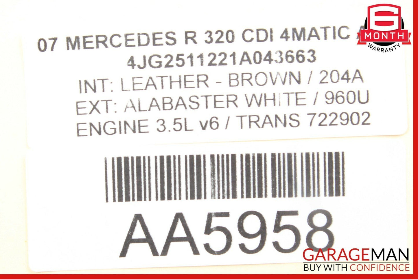 07-15 Mercedes W251 R350 ML350 E350 CDI Diesel Oil Filter Housing 6421800010