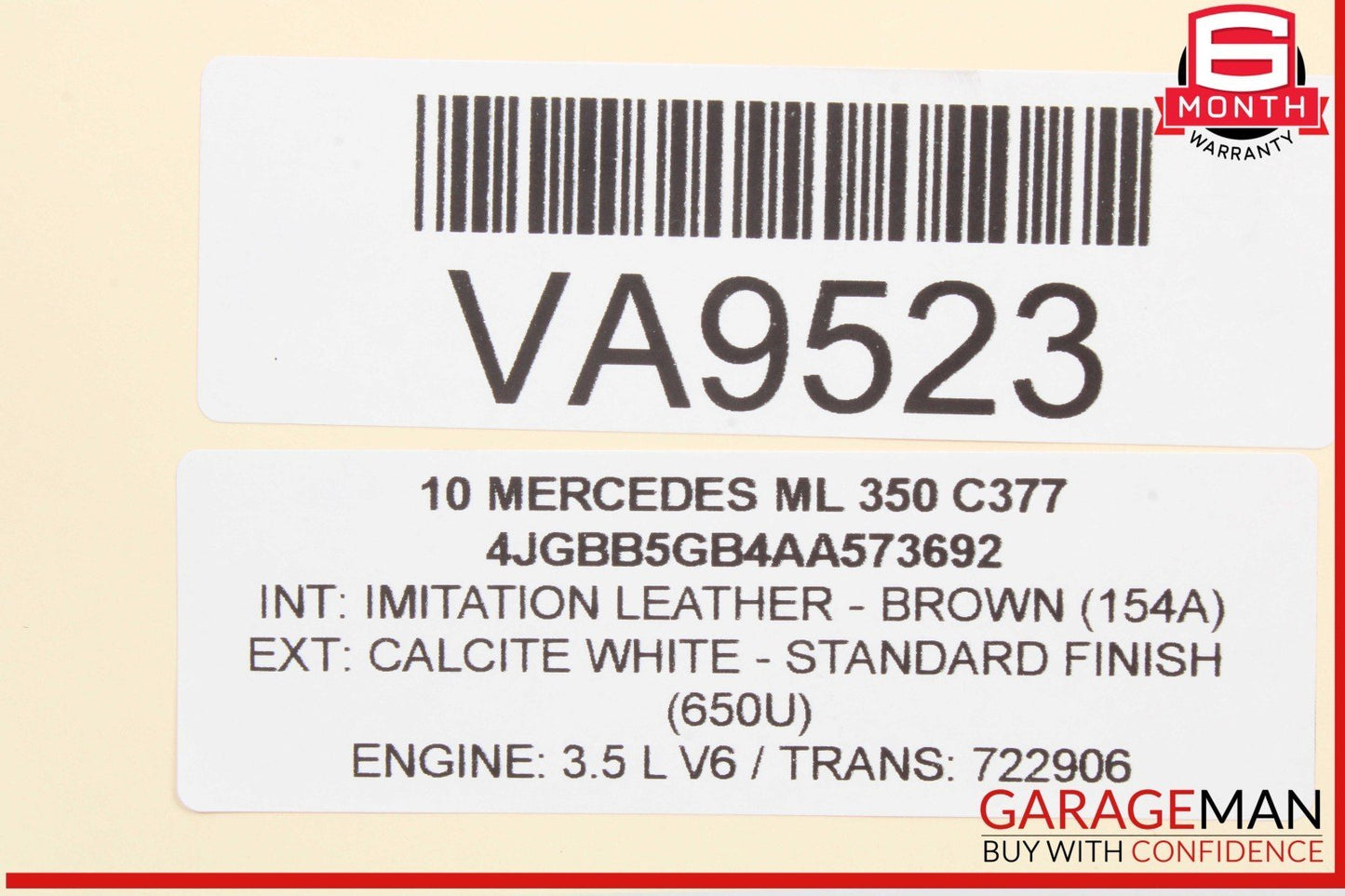 06-11 Mercedes W164 ML350 ML550 ML63 AMG Front Lower Radiator Support Bracket