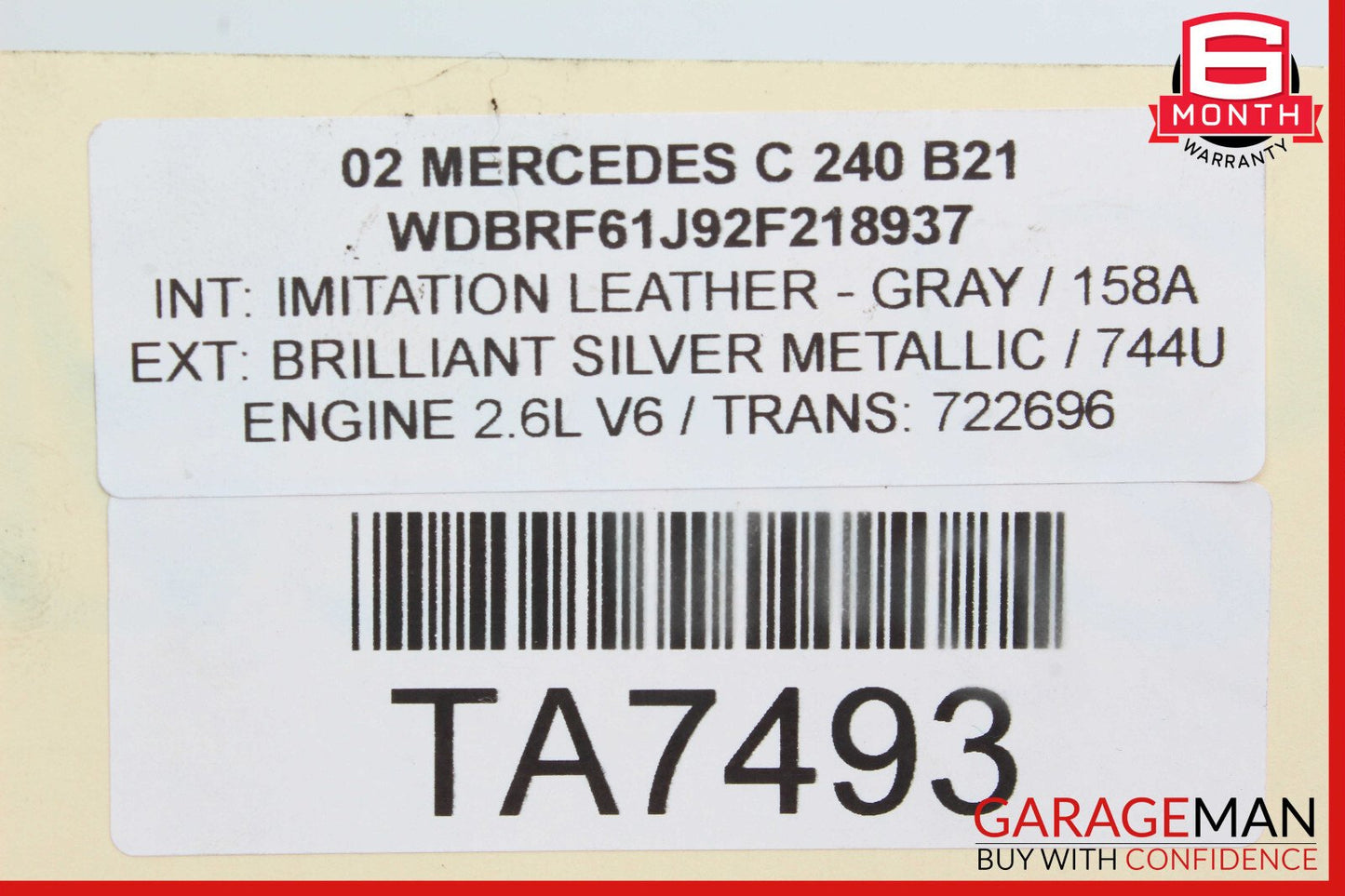 01-07 Mercedes W203 C240 Rear Right & Left Side Shock Absorber Spring Set OEM