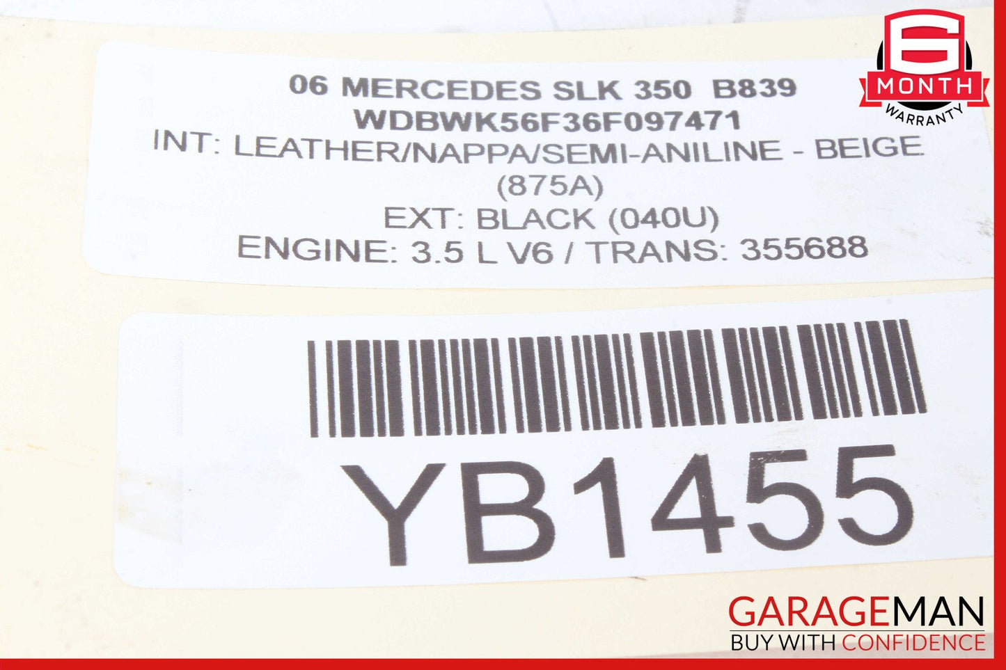 06-11 Mercedes R171 SLK350 SLK280 Rear Left or Right Axle CV Half Shaft OEM