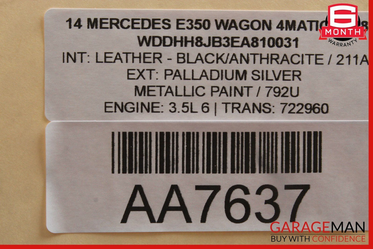 10-16 Mercedes W212 E350 C250 Front Top Upper Rear View Mirror Black 2048104217