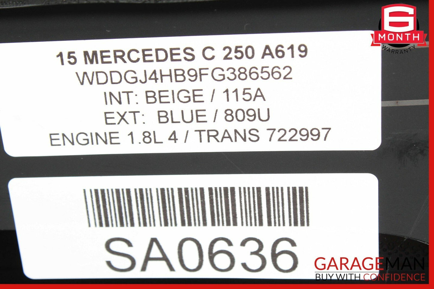 12-15 Mercedes W204 C250 Coupe Rear Windshield Wind Shield Window Auto Glass OEM