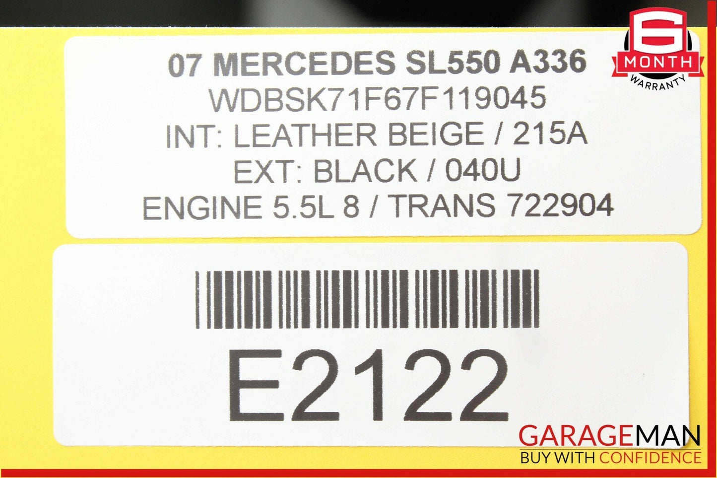 06-11 Mercedes R230 SL550 CLS550 E550 TPMS Tire Pressure Control 1645400762 OEM