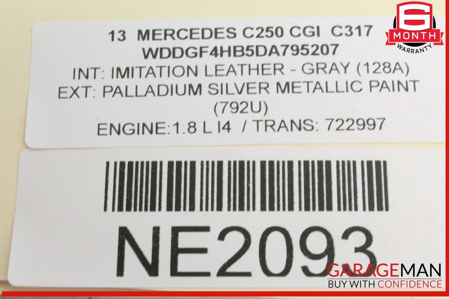 10-14 Mercedes W204 C250 CGI Front Right Daytime Running Fog Light Lamp OEM