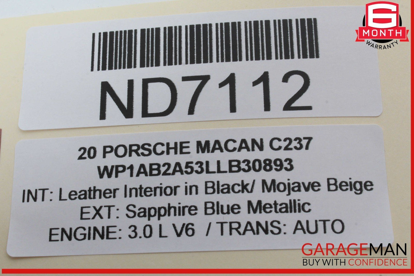 15-24 Porsche Macan 95B Gas Accelerator Pedal Throttle 8K1723523A OEM