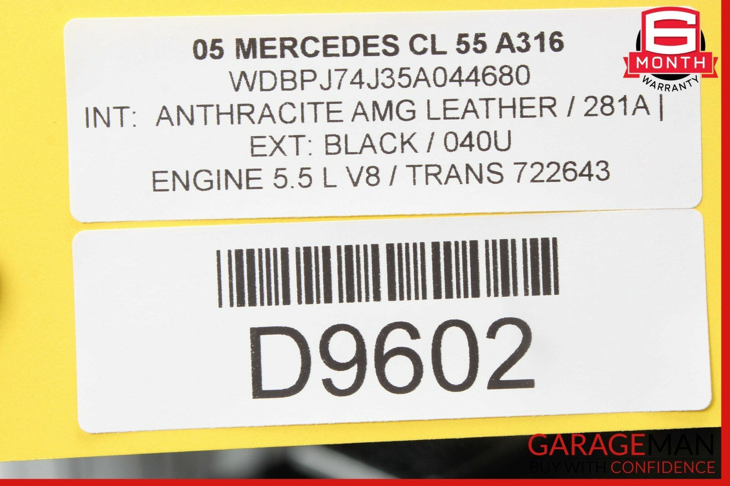 00-06 Mercedes W215 CL55 SL55 Anti Theft Alarm Sensor Control Module OEM