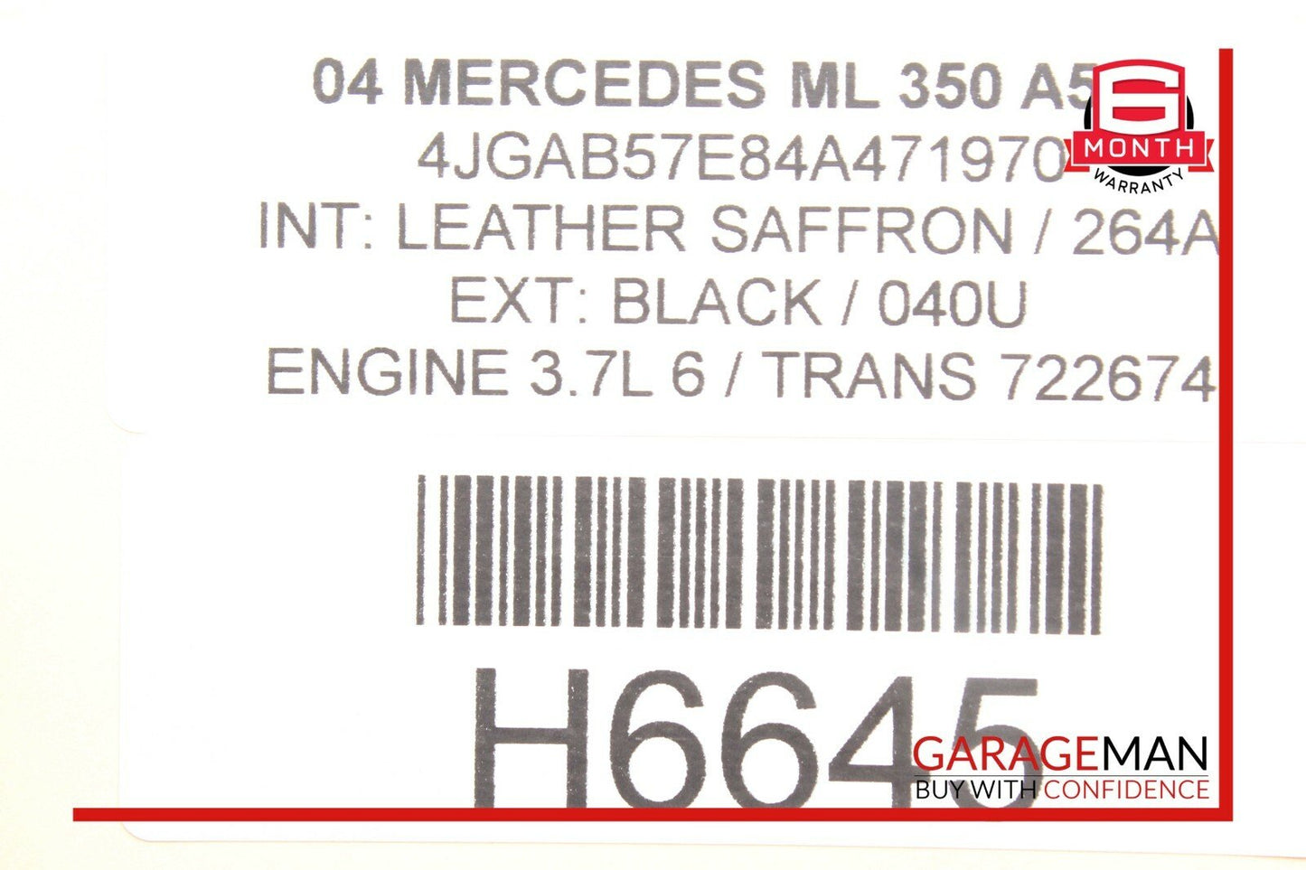 98-05 Mercedes W163 ML350 ML500 Rear Right Passenger Side Lower Control Arm