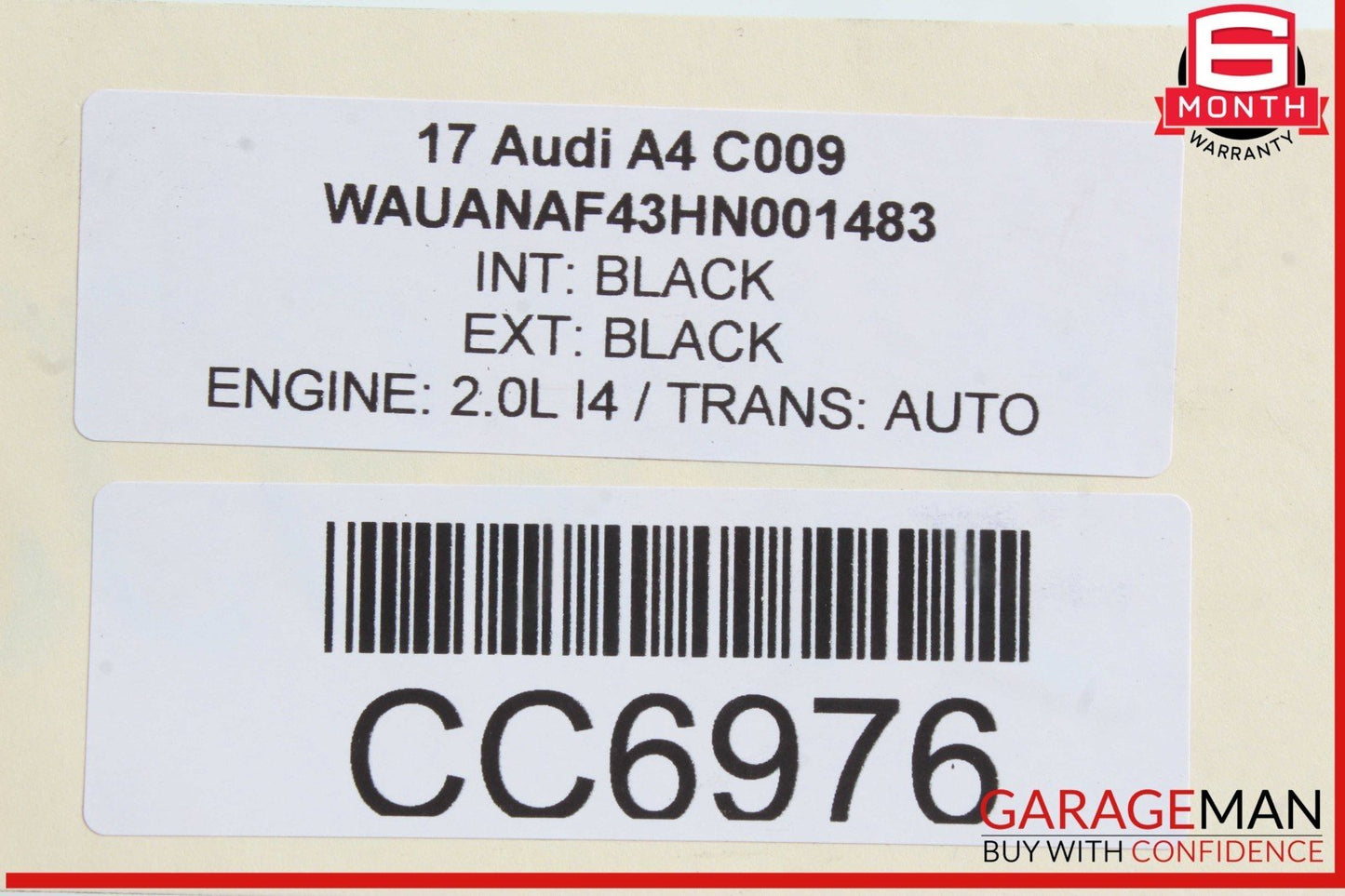 17-24 Audi A4 S4 Rear Bumper Crash Impact Reinforcement Bar 8W0807309 OEM