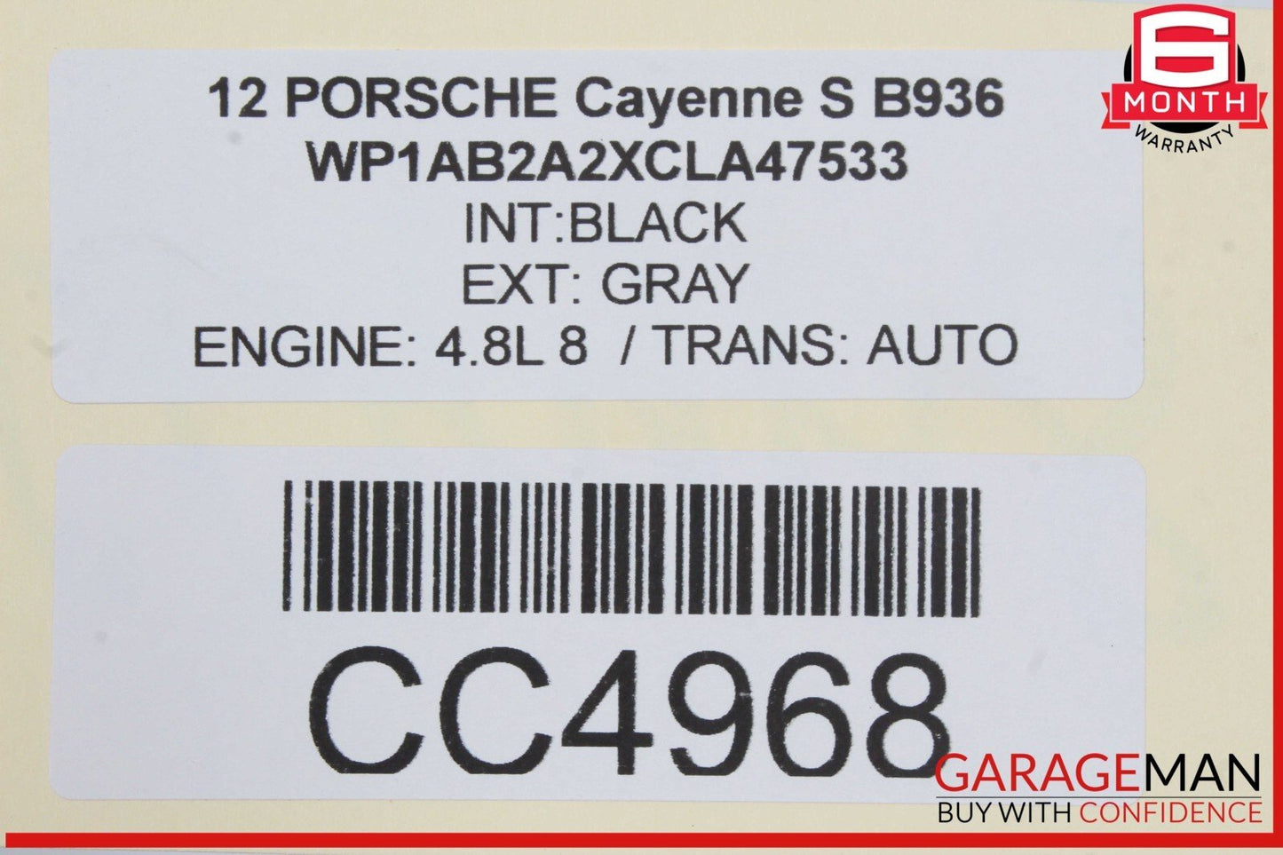 11-13 Porsche Cayenne 958 S Rear Right Lower Bottom Seat Cushion OEM