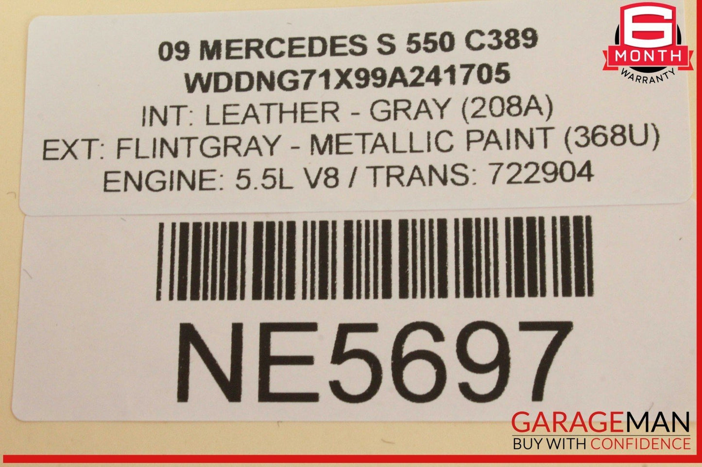 07-14 Mercedes W221 S550 CL600 Trunk Seat Lumbar Vacuum Pump 2218000248 OEM