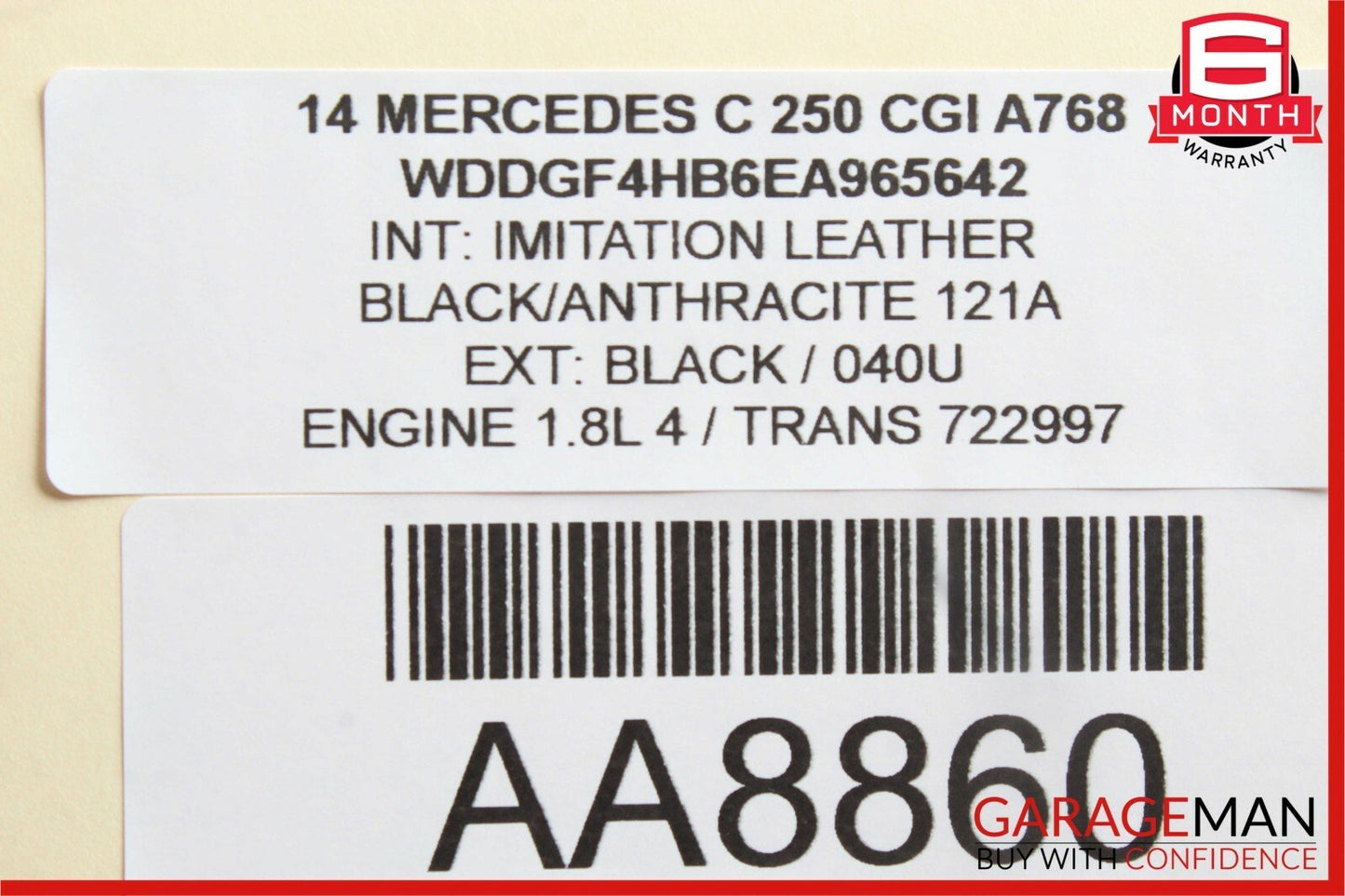 08-14 Mercedes W204 C250 Front Right Side Exterior Door Handle w/ Actuator Set
