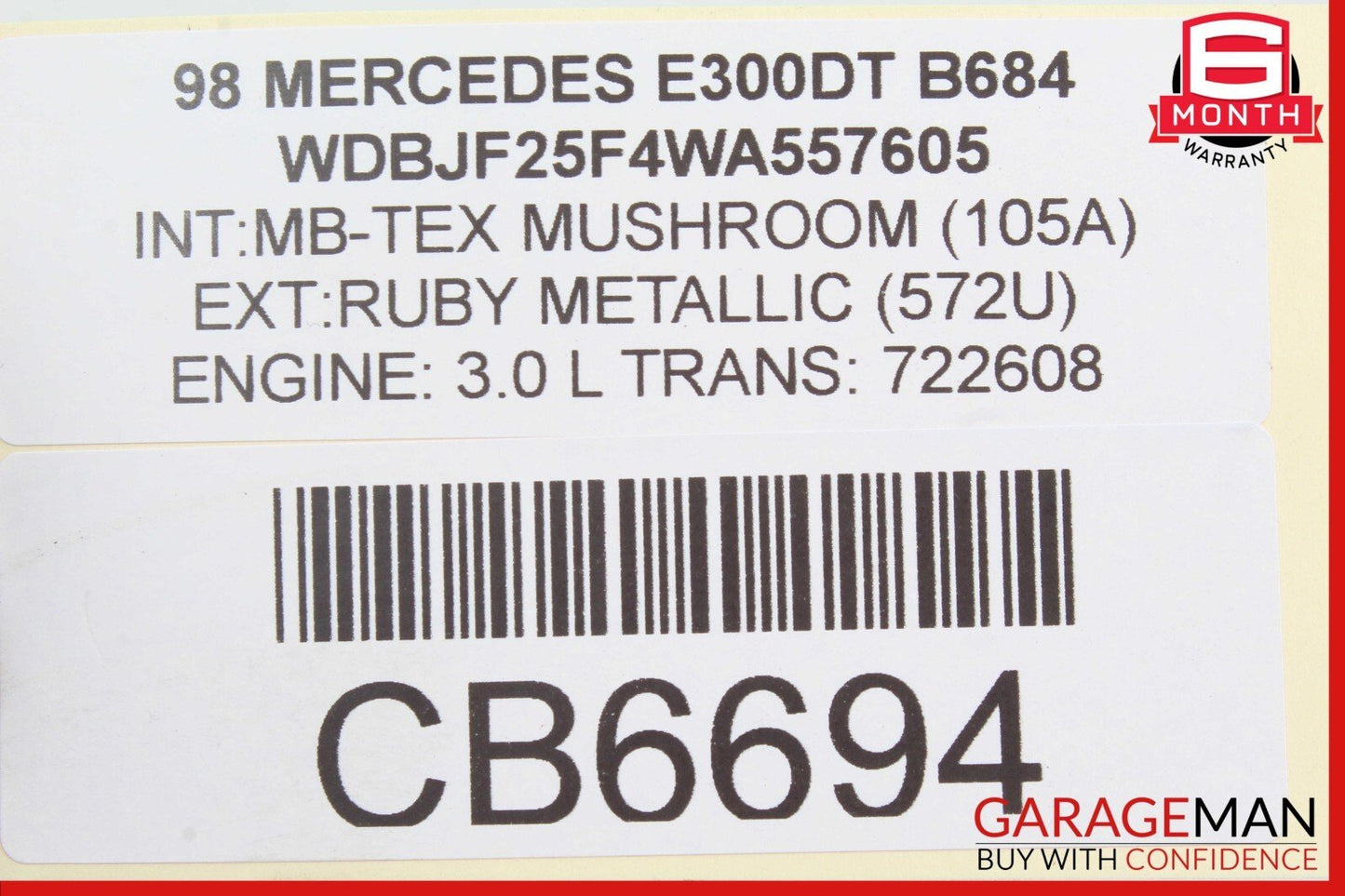 96-02 Mercedes W210 E420 E300 Rear Right / Left Upper Forward Control Arm
