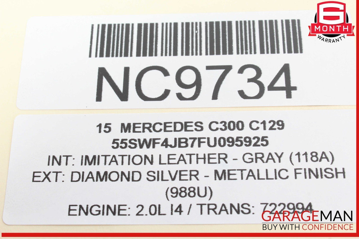 15-20 Mercedes W205 C300 C400 Front Right Passenger Side Curved Control Arm OEM