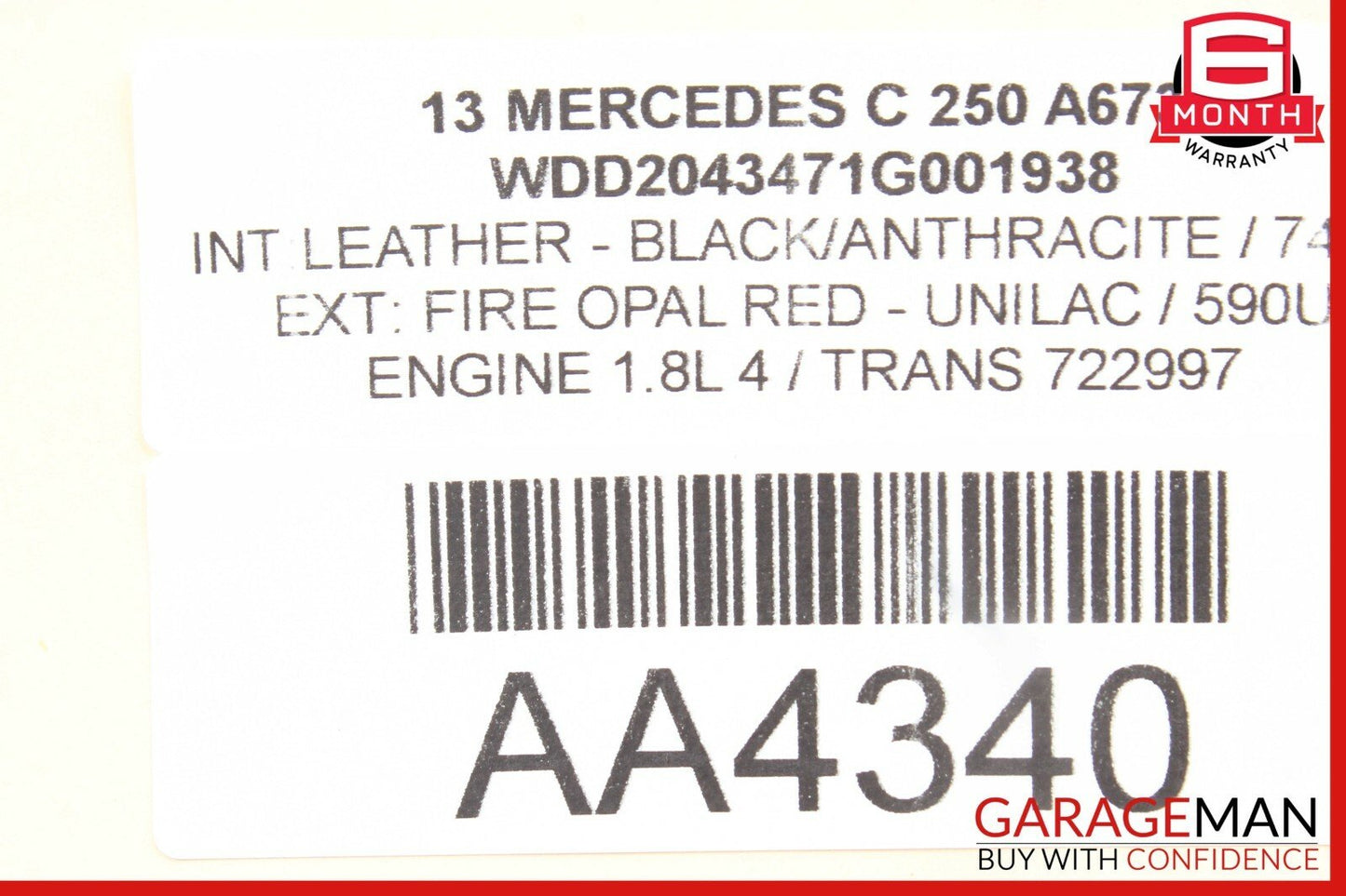 08-14 Mercedes W204 C250 1.8L BEHR AC A/C Conditioning Condenser OEM