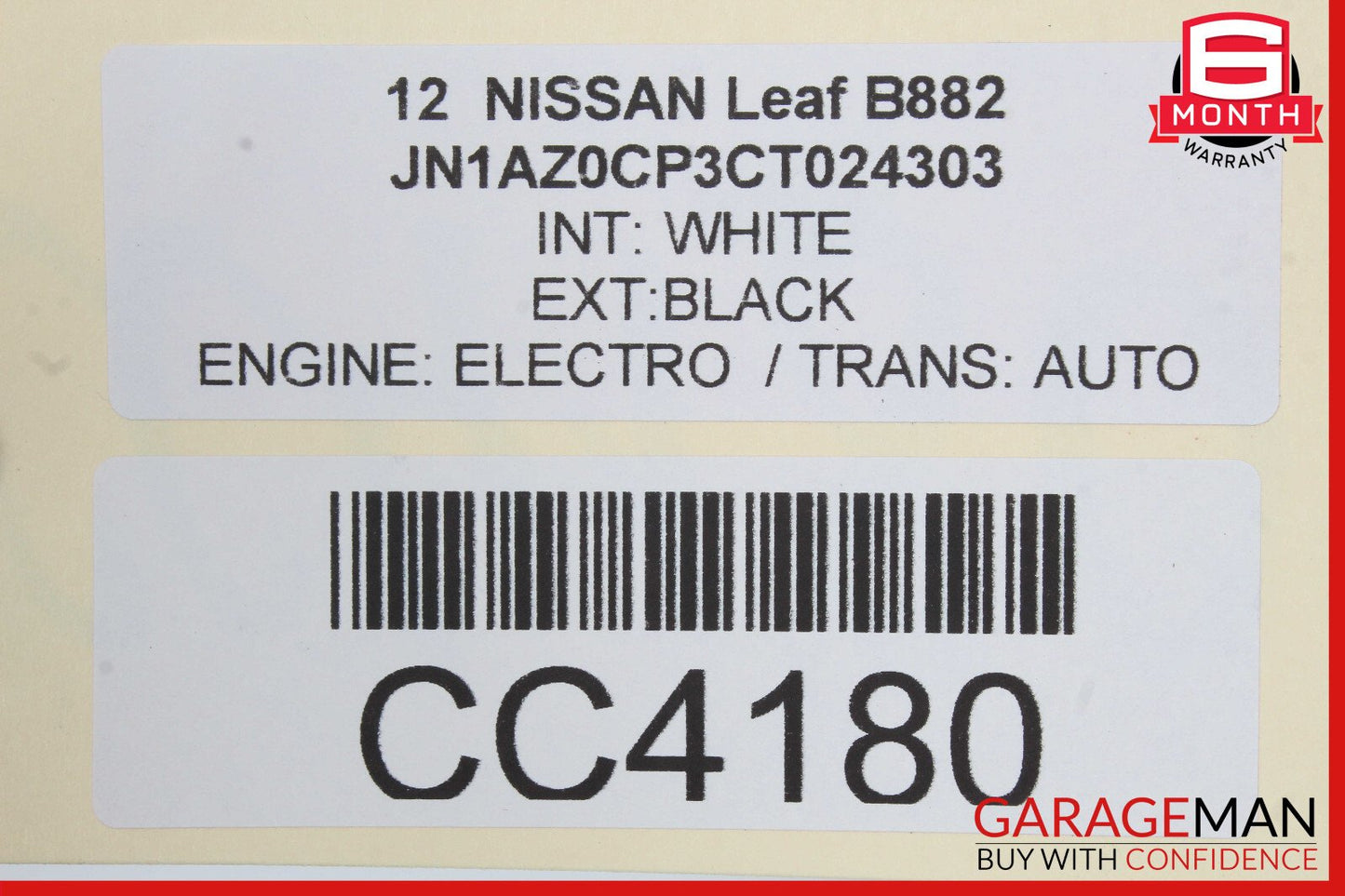 11-12 Nissan Leaf Front Upper Radiator Support Bracket Tie Bar OEM