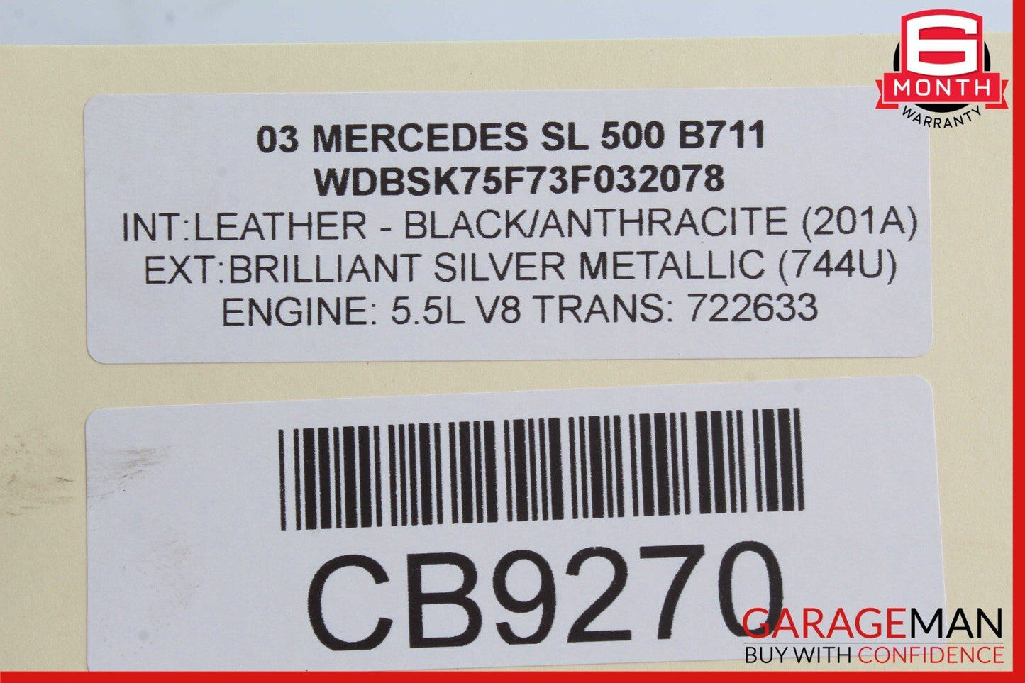 00-06 Mercedes R230 SL500 Rear ABC Hydraulic Suspension Valve Block Assembly