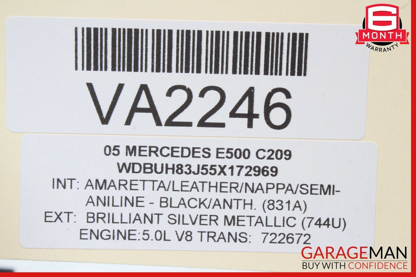 03-09 Mercedes W211 E500 E550 Rear Right Side Door Control Module Unit OEM