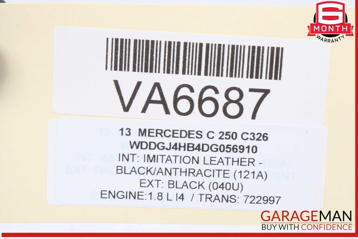 10-16 Mercedes W204 C250 E400 Interior Rear View Mirror Black 2048104217 OEM