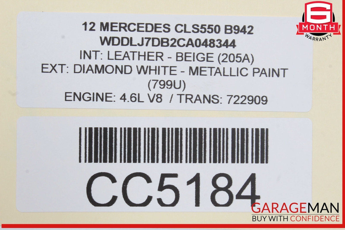 12-18 Mercedes W218 CLS550 Rear Right Side Lower Bottom Seat Cushion OEM