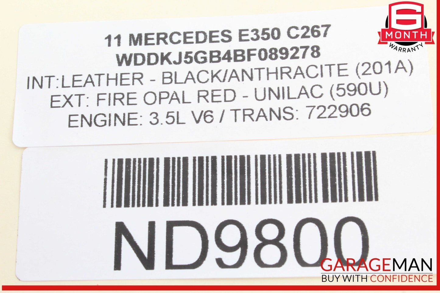 08-17 Mercedes W212 E350 Rear Left or Right Side Lower Control Arm OEM