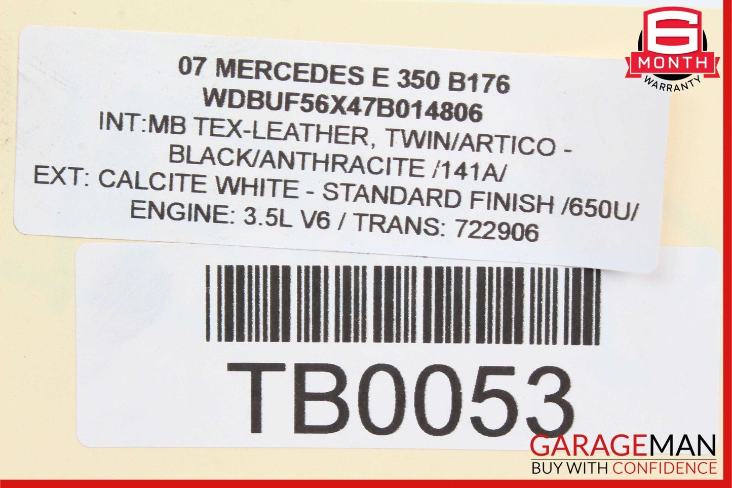 07-09 Mercedes E350 RWD Right Power Steering Rack & Pinion Tie Rod Control Arm