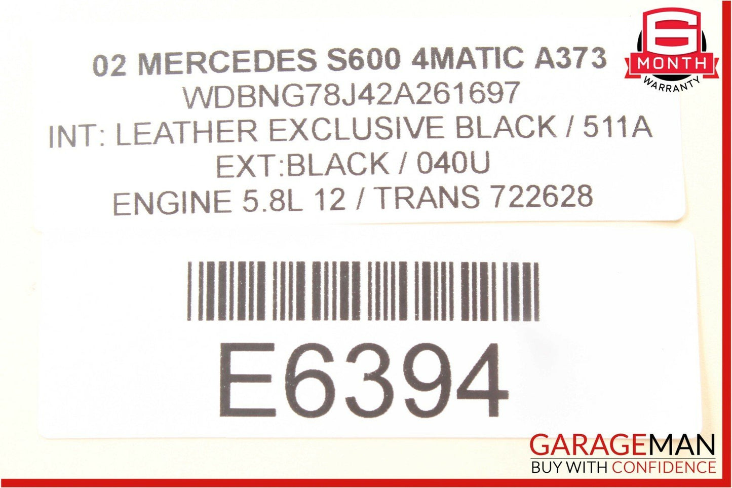 00-06 Mercedes W220 S600 S430 Headlight Head Lamp Control Module 2208203026 OEM