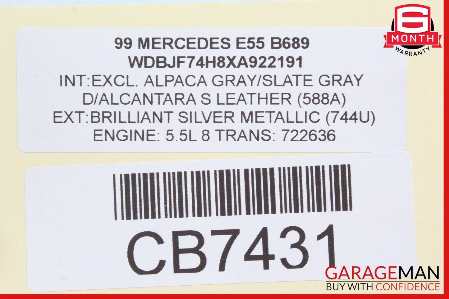 96-02 Mercedes W210 E320 E430 E55 AMG Rear Right Side Door Audio Sound Speaker