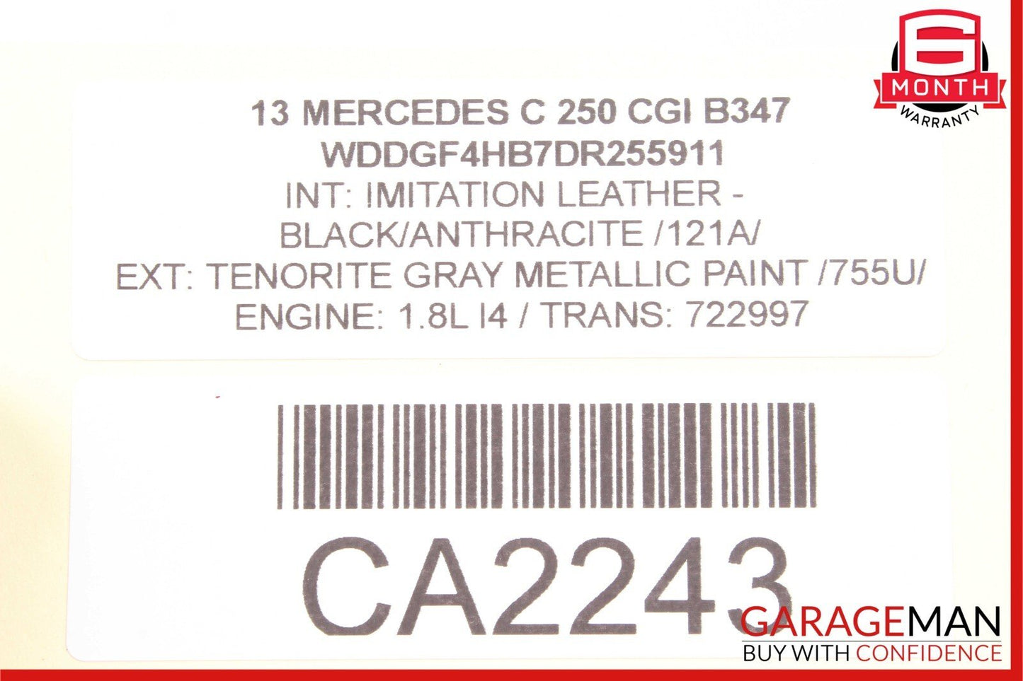 08-16 Mercedes W204 C250 E63 Front Right Side Door Window Regulator Motor Unit