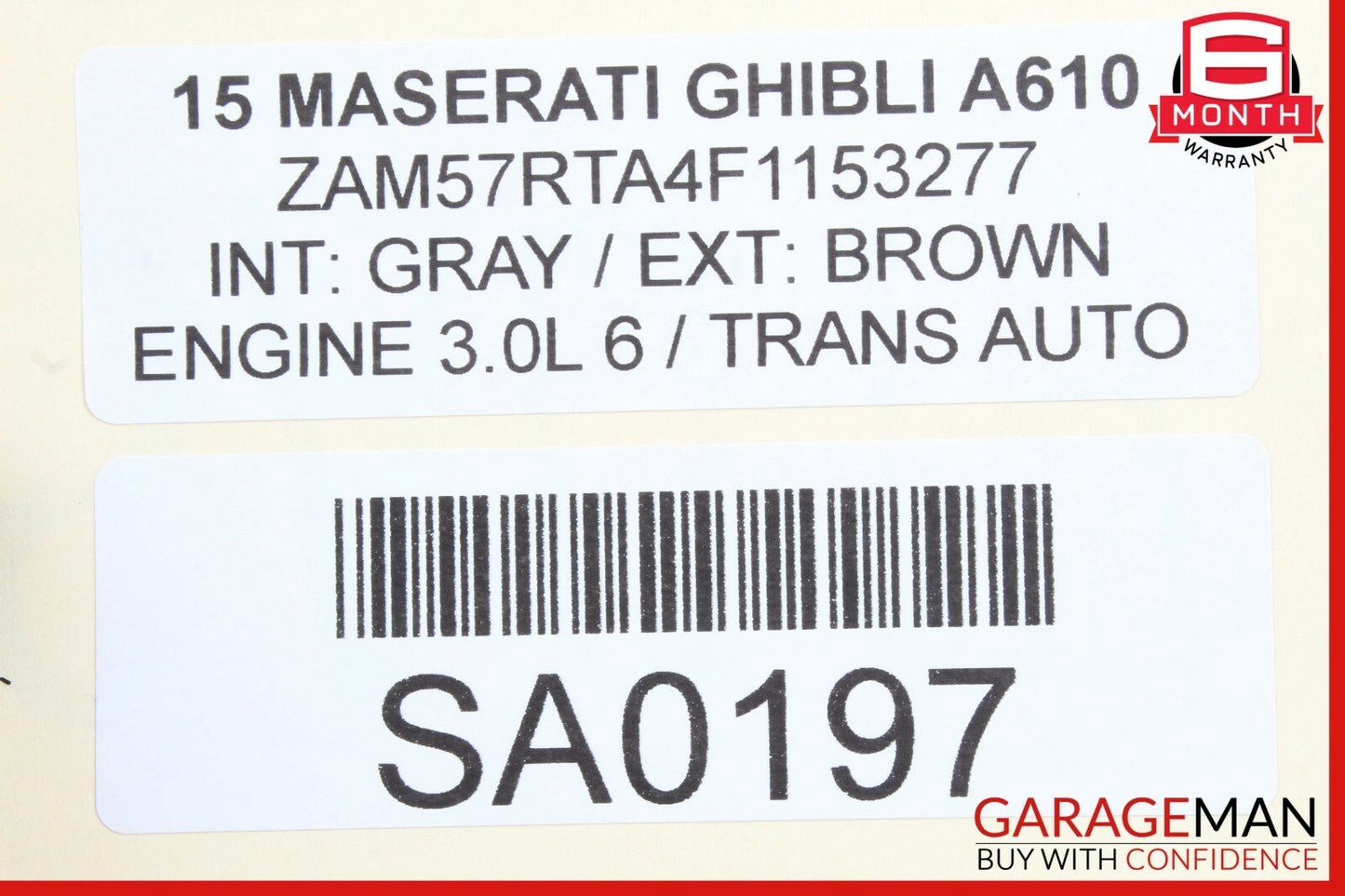 14-17 Maserati Ghibli Rear Suspension Subframe Cross Member Crossmember Frame