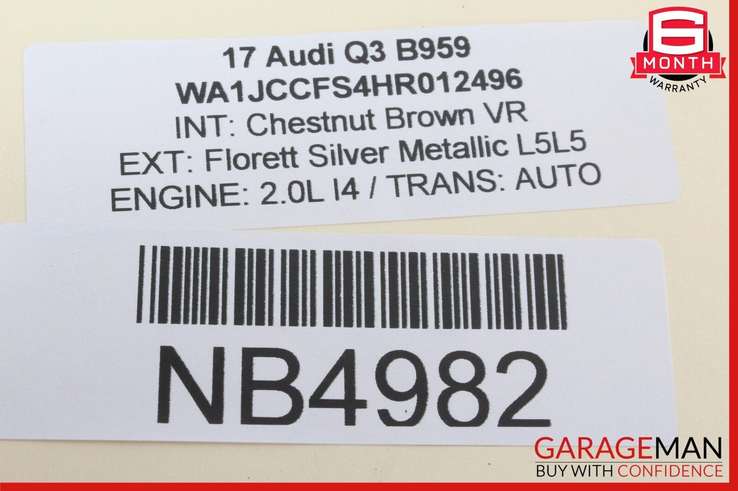 15-18 Audi Q3 Rear Left Driver Side Trailing Control Arm 3C0505225D OEM