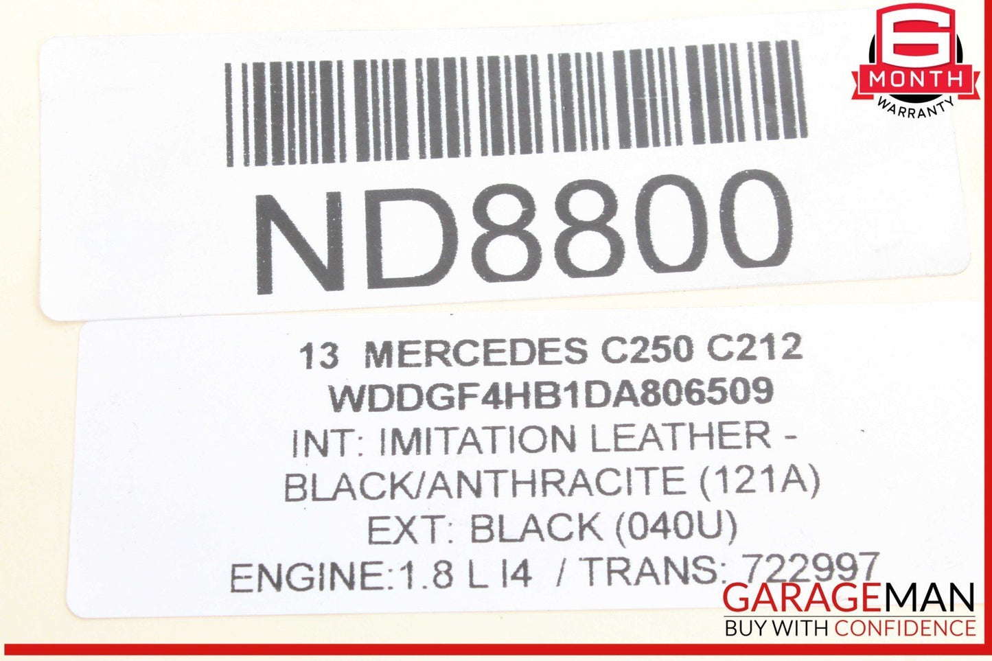 08-17 Mercedes W204 C250 C300 SLK250 Front Right Side Lower Control Arm OEM