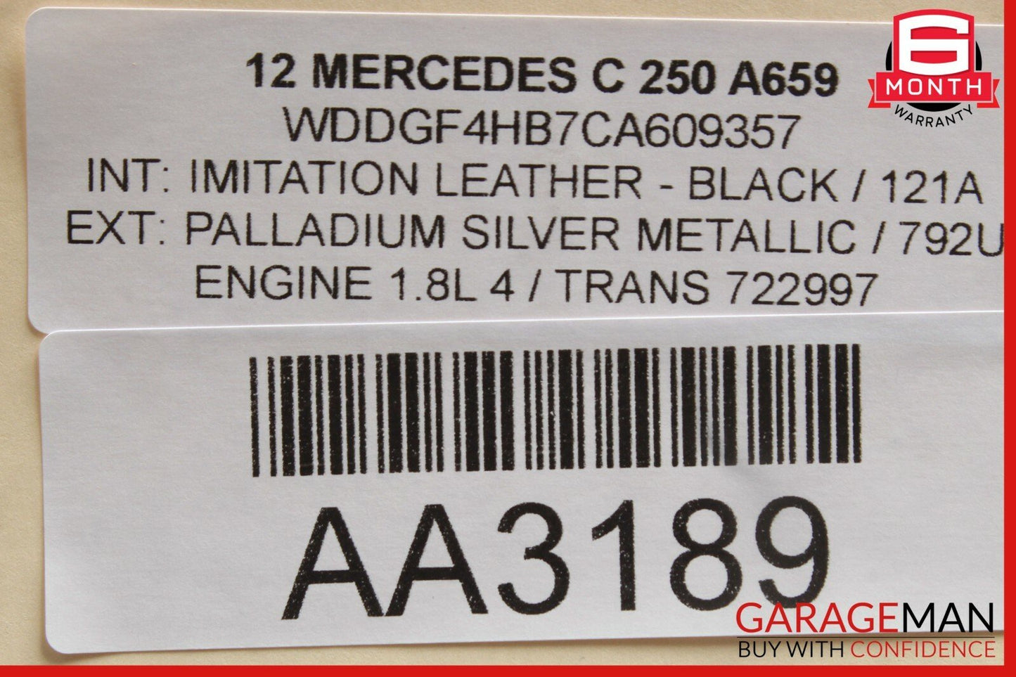 12-14 Mercedes W204 C250 C63 AMG Sedan Shark Fin Radio Antenna Black