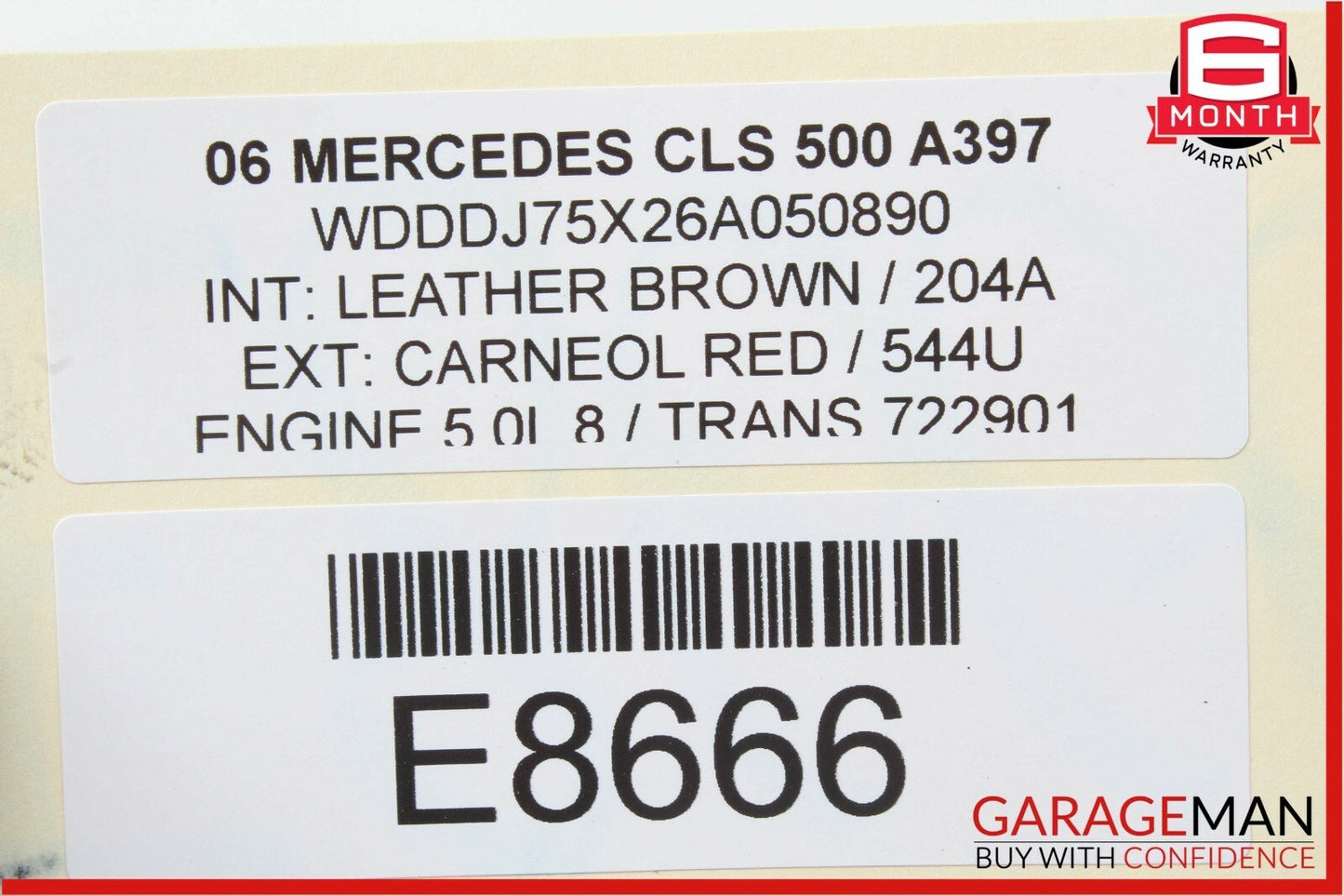 06-11 Mercedes W219 CLS500 Rear Bumper Reinforcement Bar w/ Brackets OEM