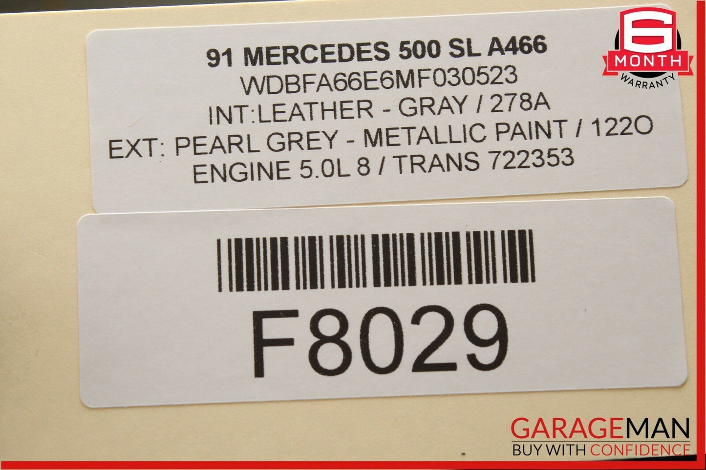 90-95 Mercedes R129 SL320 500SL Floor Gear Shifter Shift Selector Box Assembly