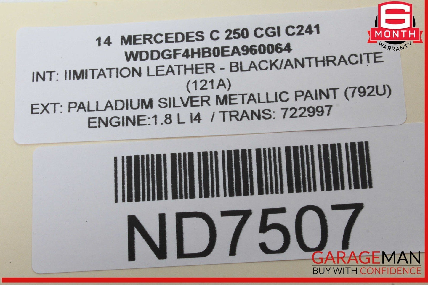 08-19 Mercedes W204 C250 CGI Rear Deck Shelf Loud Speaker 2048205802 OEM
