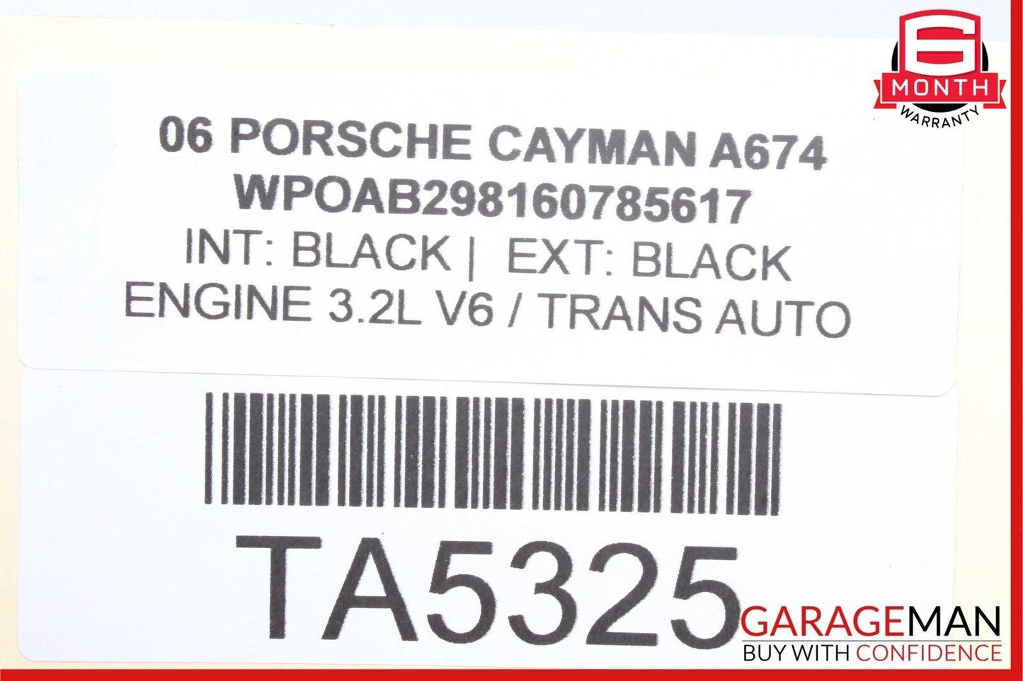 97-12 Porsche Boxster 986 Cayman 987 Air Intake Engine Motor Cooling Fan