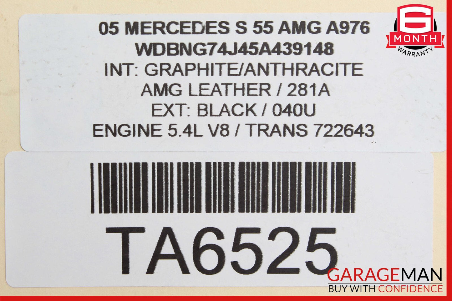 03-06 Mercede W220 S55 S65 AMG Oil Cooler Fan Motor 0015004793 OEM