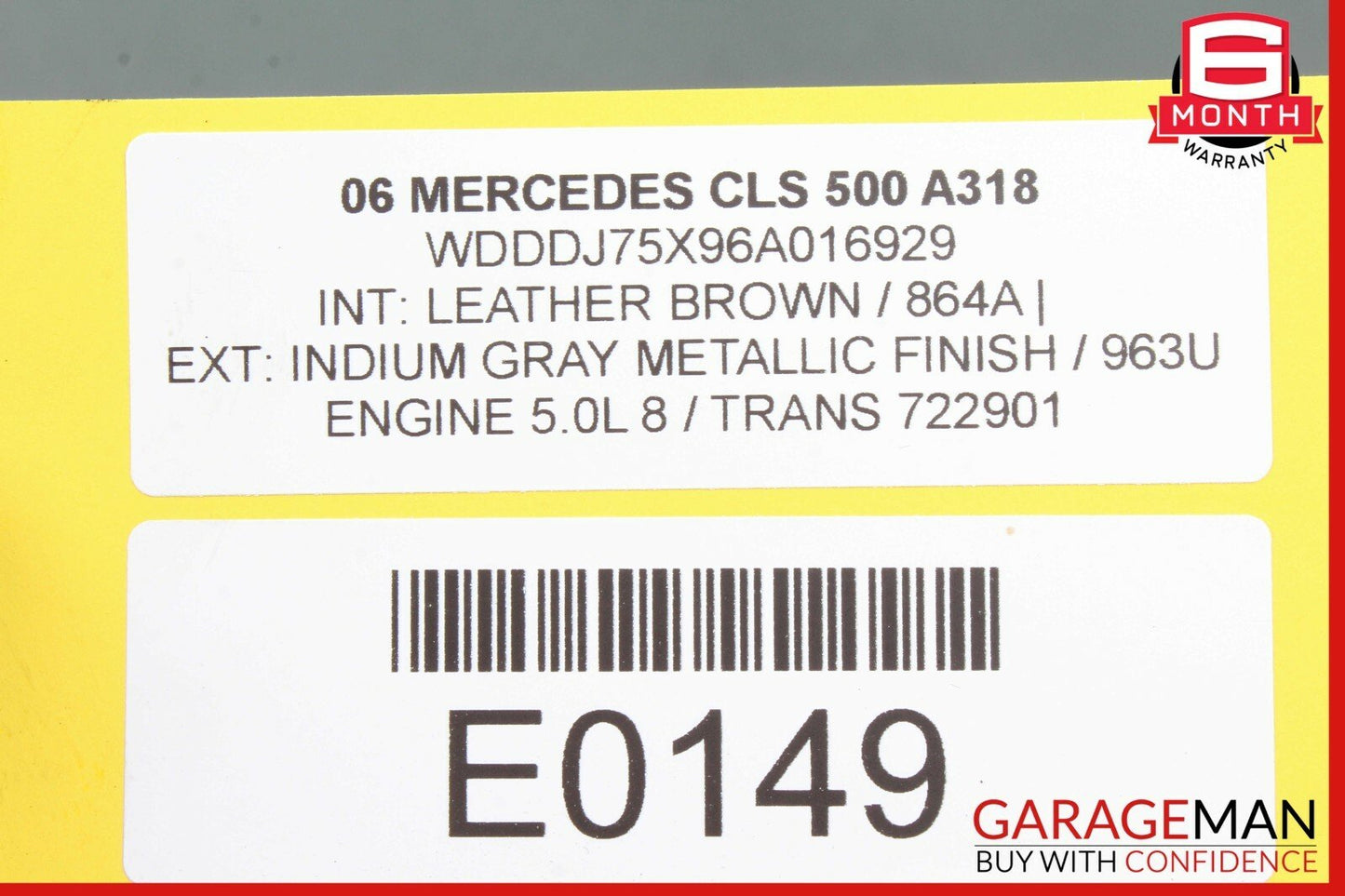 06-11 Mercedes W219 CLS550 Rear Right Bumper Reinforcement Bracket Mount OEM