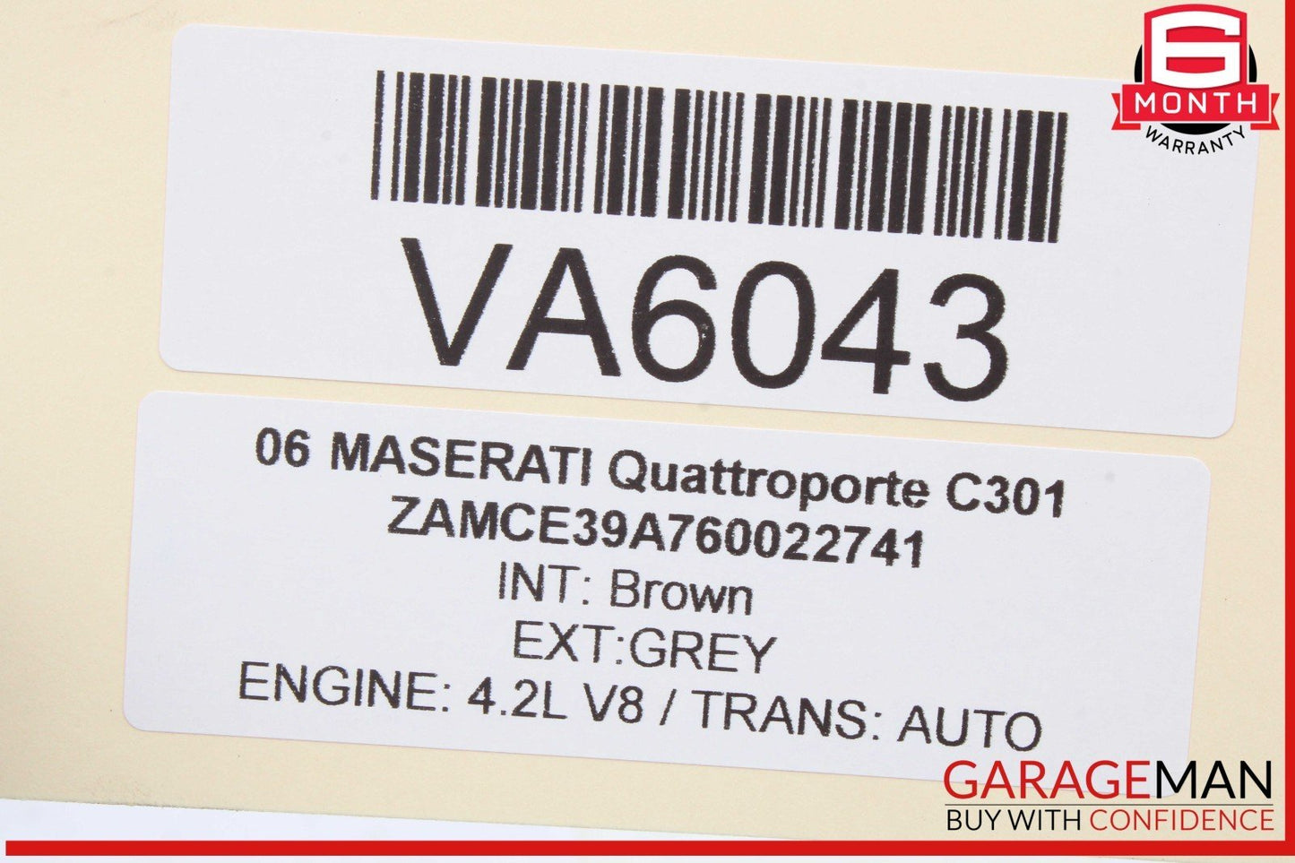 03-12 Maserati Quattroporte M139 Sunroof Sun Roof Motor 6117026C OEM