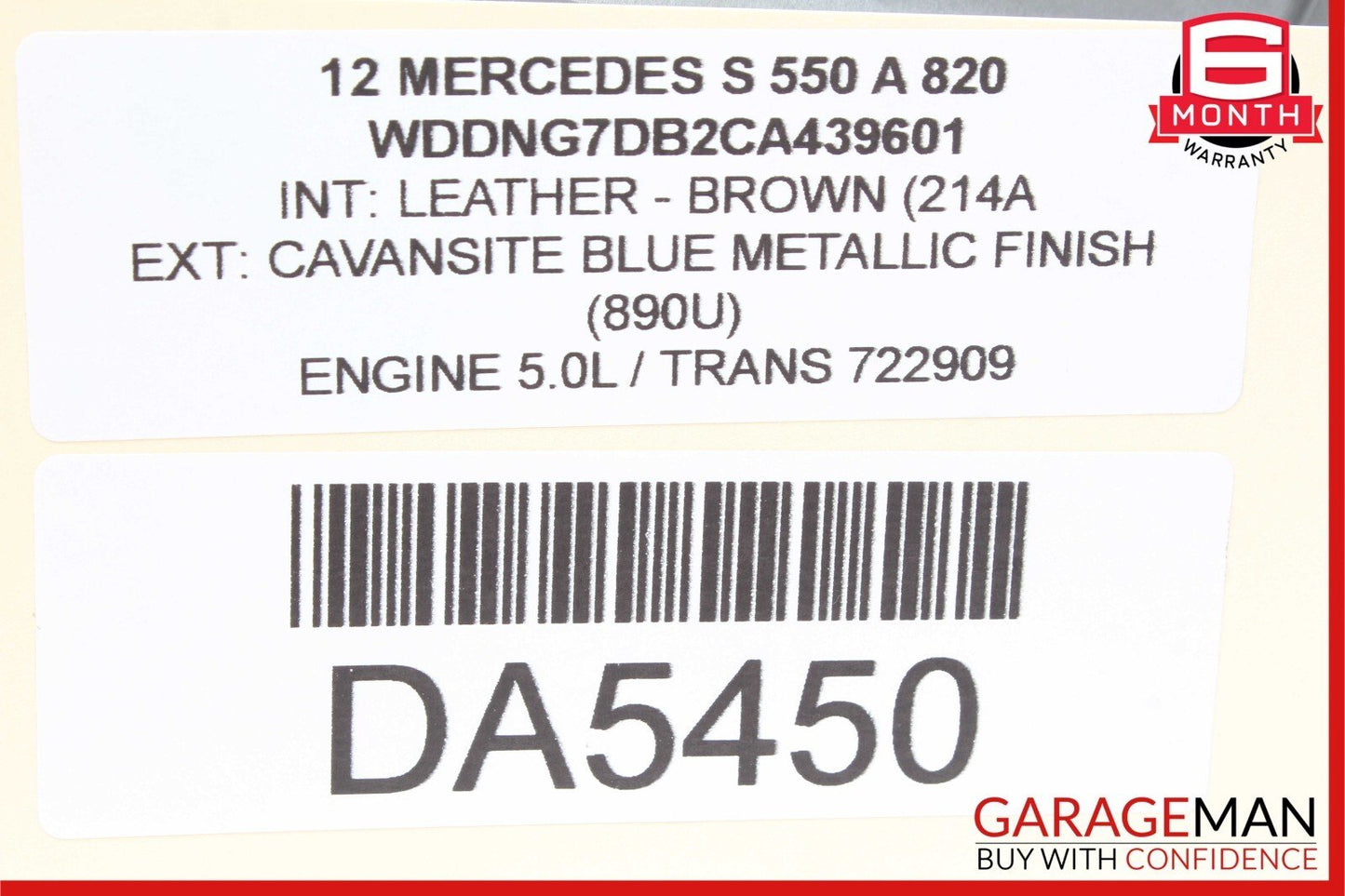 07-13 Mercedes W221 S550 CL550 Front Left Dash AC A/C Air Vent Trim Grille Grey