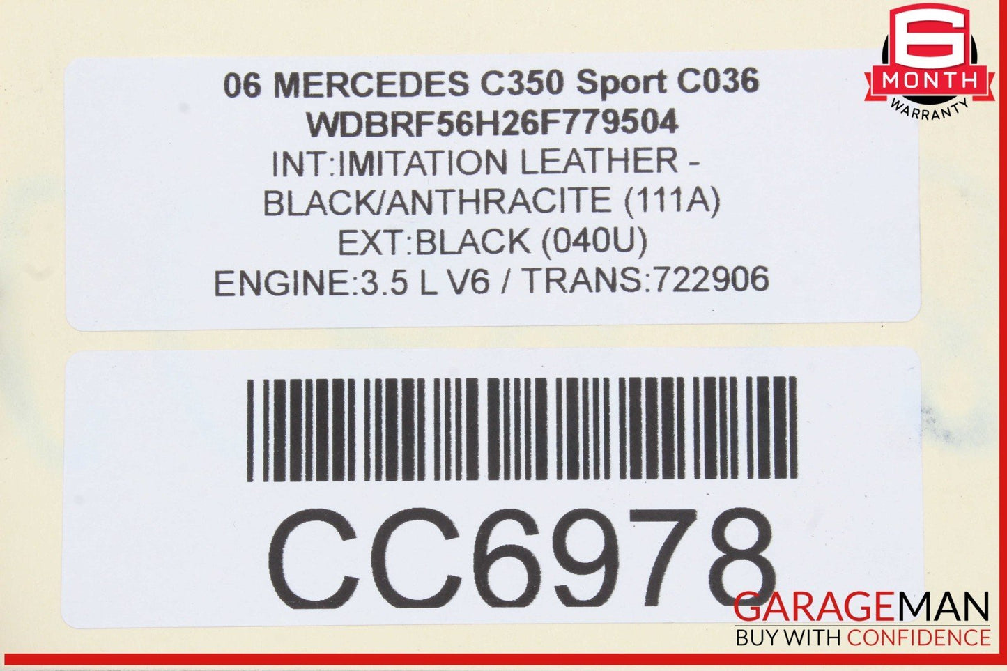 05-09 Mercedes W203 C350 CLK350 Power Steering Rack & Pinion Assembly RWD OEM