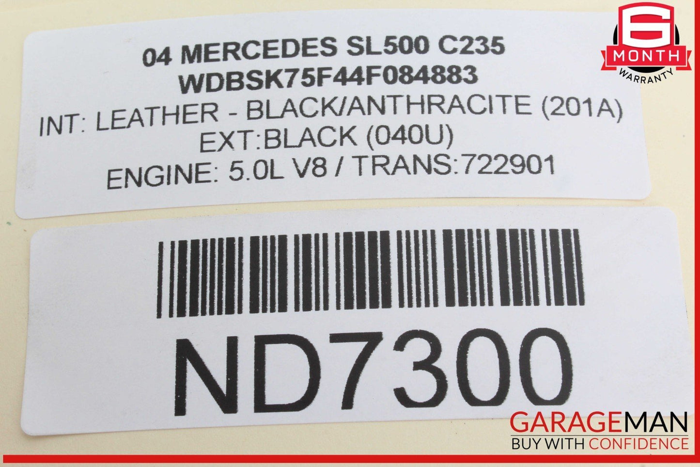 03-12 Mercedes R230 SL500 S55 AMG Convertible Right Lock Pawl Cylinder OEM