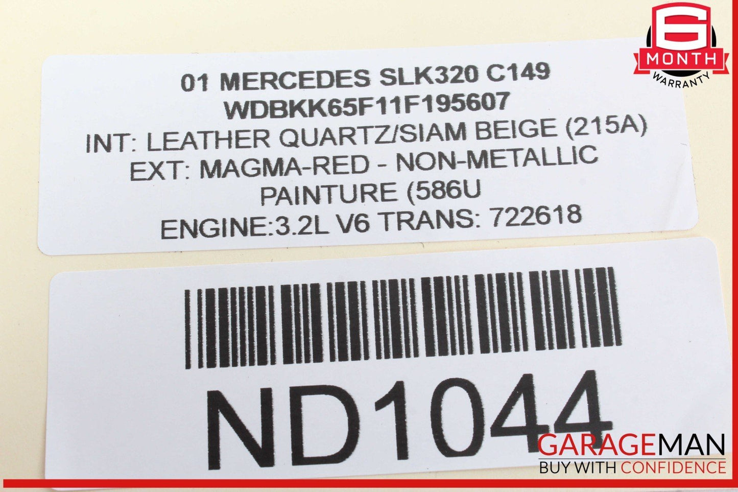 97-04 Mercedes R170 SLK320 E320 Dashboard Front Right Side Airbag Air Bag OEM