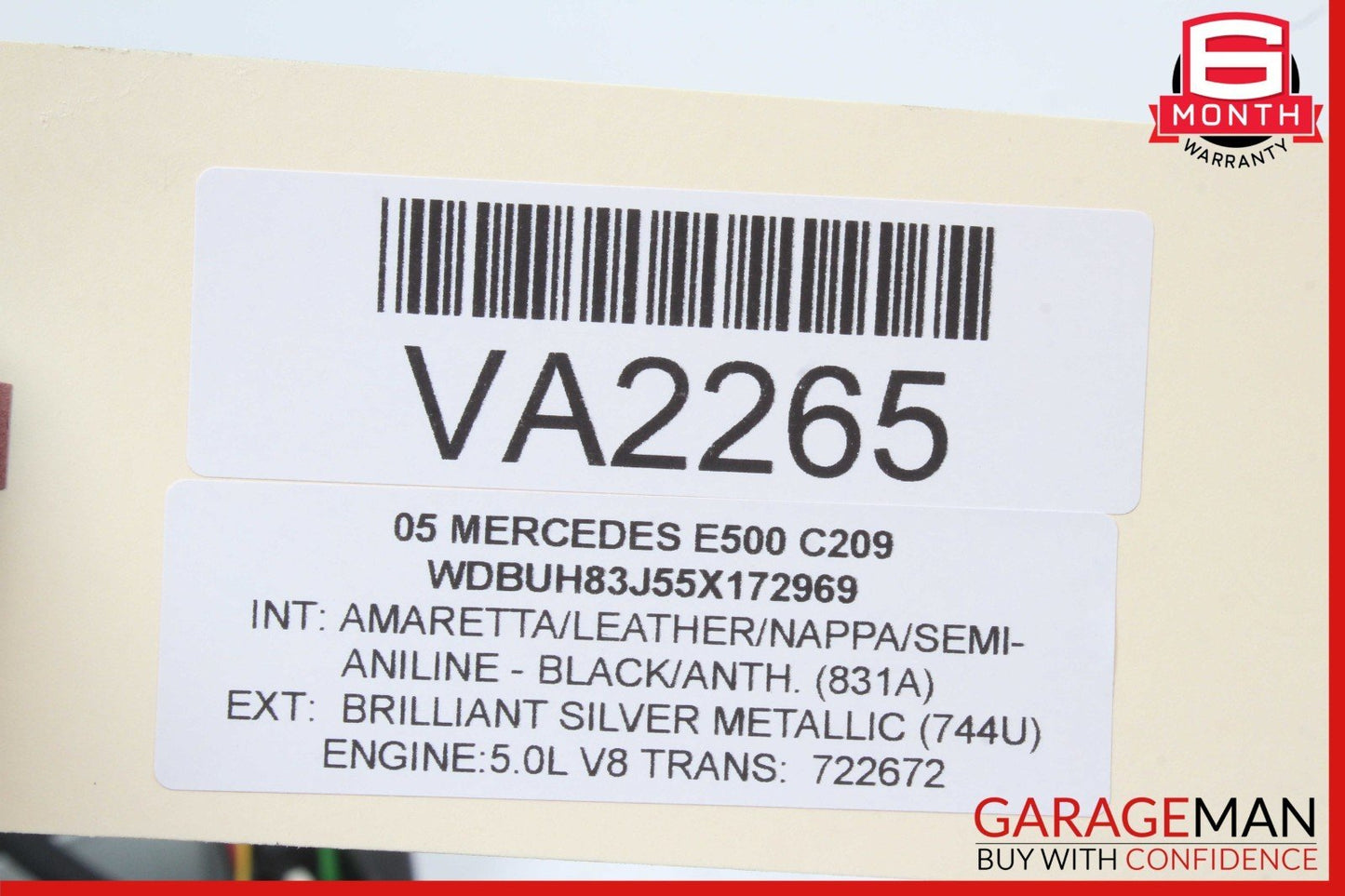 03-09 Mercedes W211 E500 CLS500 Hazard Switch Control Panel 2116800552 OEM