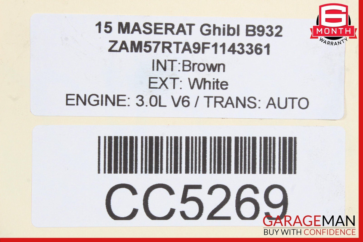 14-18 Maserati Ghibli S Q4 Front Sub Frame Subframe Engine Crossmember OEM