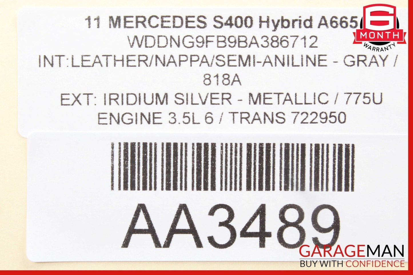 07-13 Mercedes W221 S400 S550 Rear Trunk Lid Unlock Release Trim Handle OEM